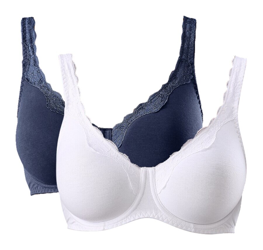 

Бюстгальтер PETITE FLEUR T-shirt Bra, цвет marine blue/White