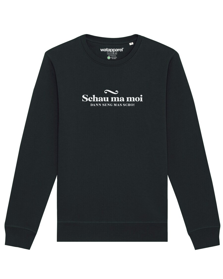 

Свитер Watapparel Sweatshirt Schau ma moi dann seng mas scho, черный