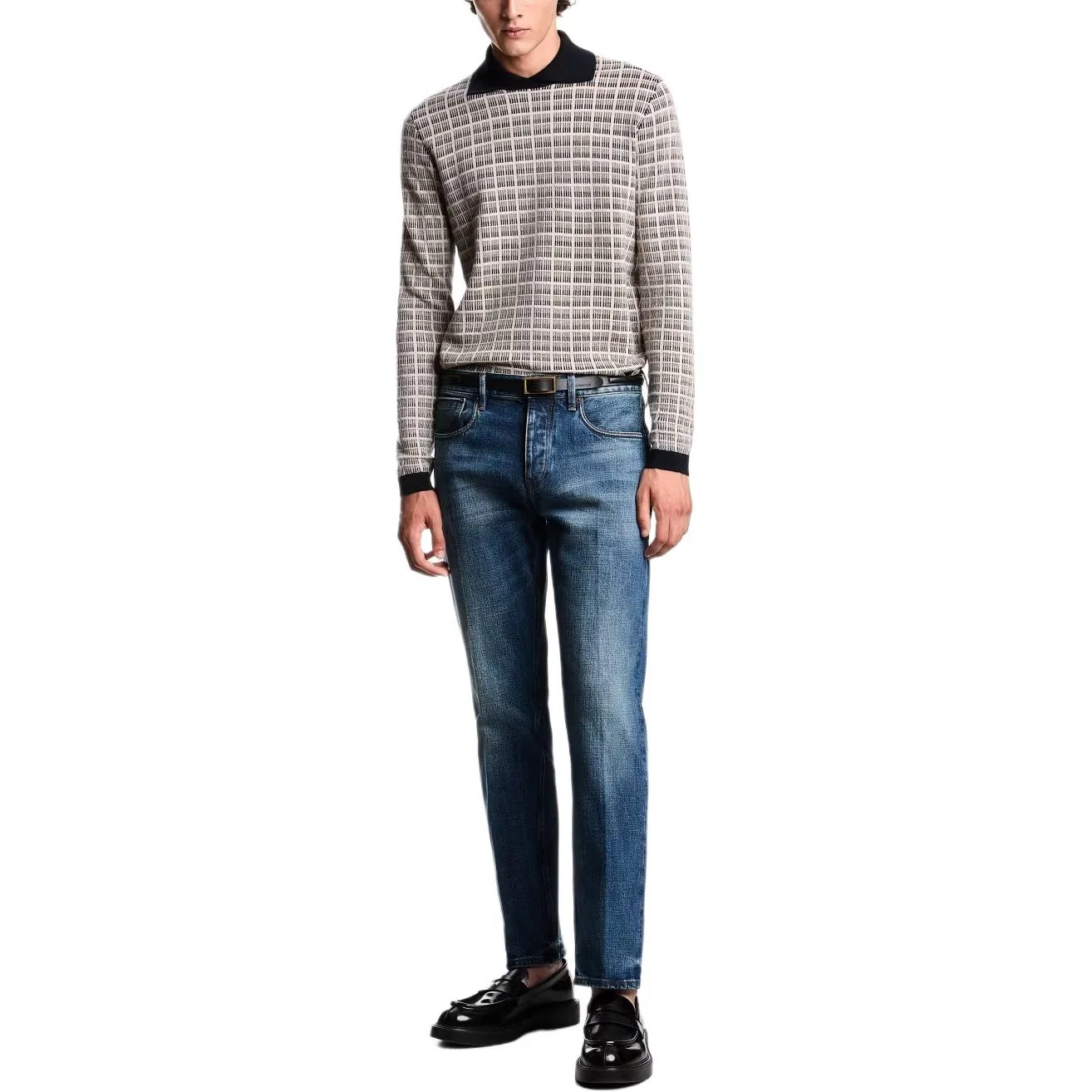 Джинсы J41 straight-fit vintage Denim Lab by EMPORIO ARMANI, Blue — фото 2