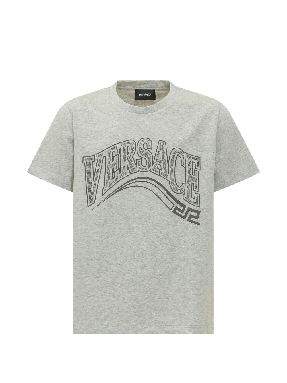 

Футболка с логотипом в виде волны Versace Kids, серый