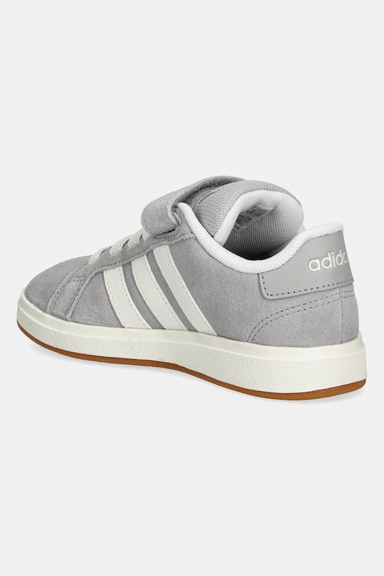 Детские замшевые кроссовки Grand Court 00s Adidas, серый — фото 3