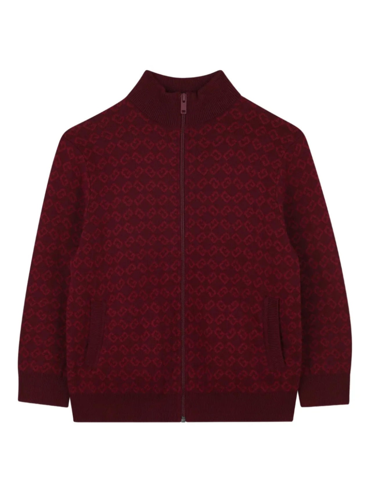 

Givenchy Kids кардиган на молнии с монограммой, красный