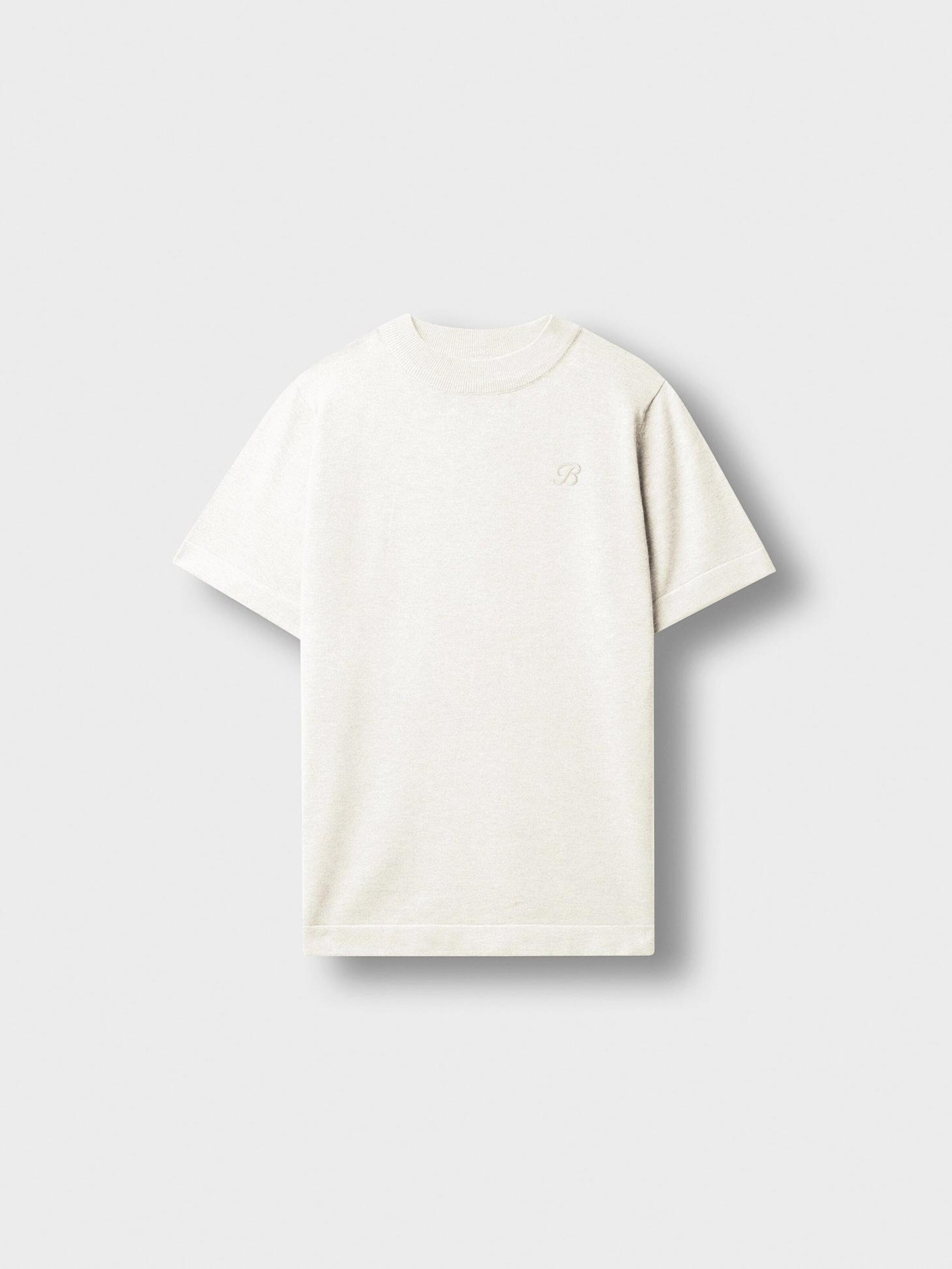 

Burocs Футболка 'Slim Fine Knit' в цвете Off White