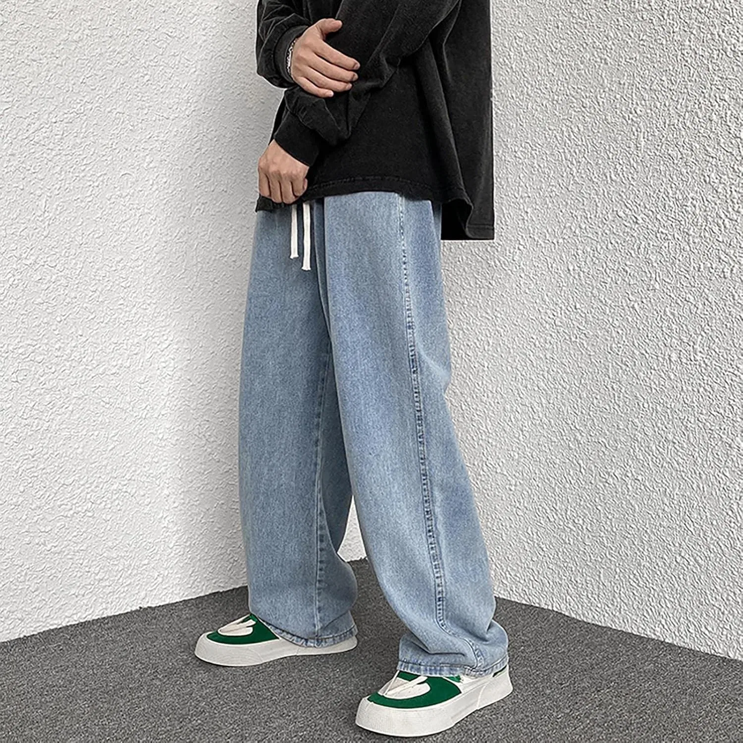 Джинсы свободные, Y2K, Light Blue — фото 2