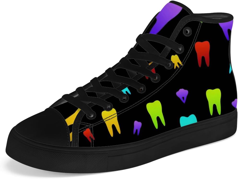 

Мужские и женские высокие кеды на канве, зубные высокие кроссовки, шнуровка, повседневная обувь Chebing, 630 Rainbow