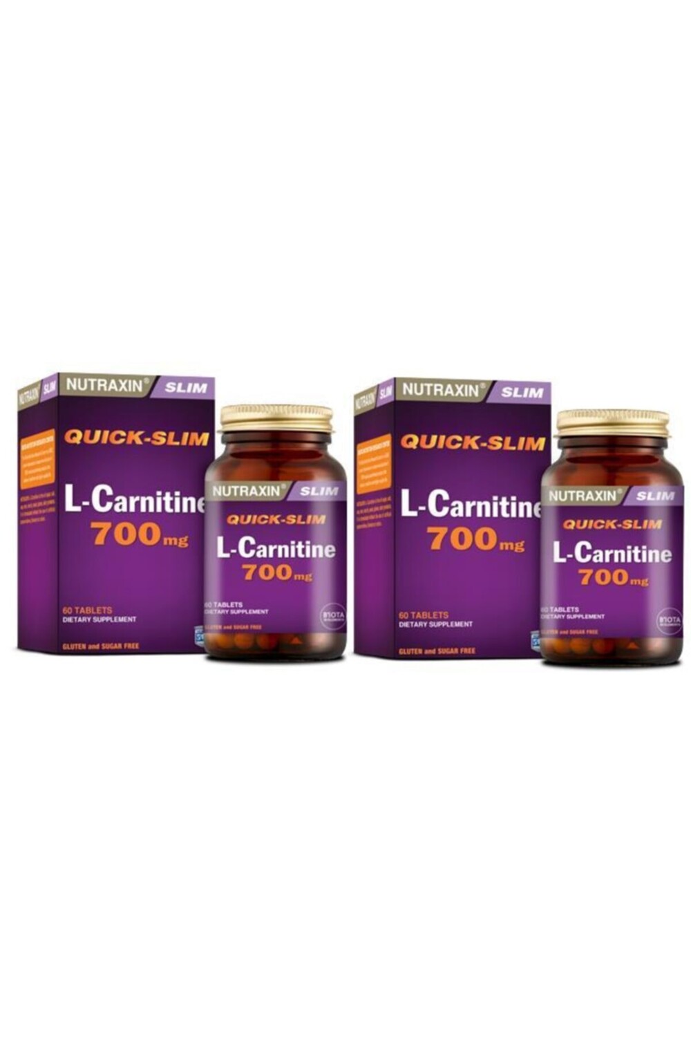 

Nutraxin Quick-slim L-карнитин 700 мг 60 капсул X 2