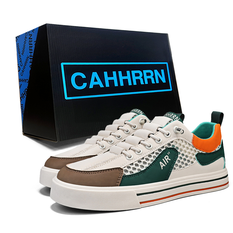 

Мужские дышащие низкие кроссовки для скейтбординга CAHHRRN, Beige Green
