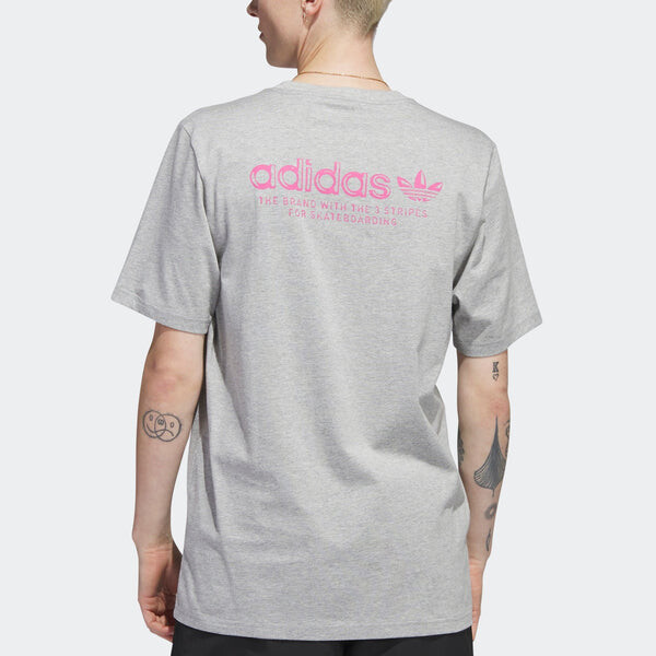 Футболка Adidas Originals 4.0 Logo Tee 'Grey', серый — фото 3