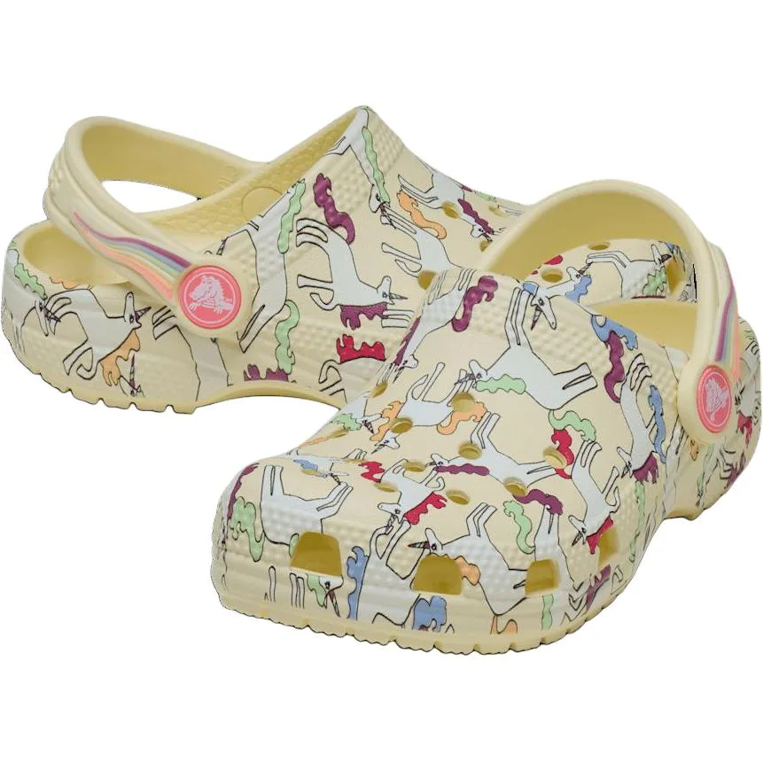 Crocs Классические клоги дышащие низкие детские кроссовки yellow для малышей — фото 4