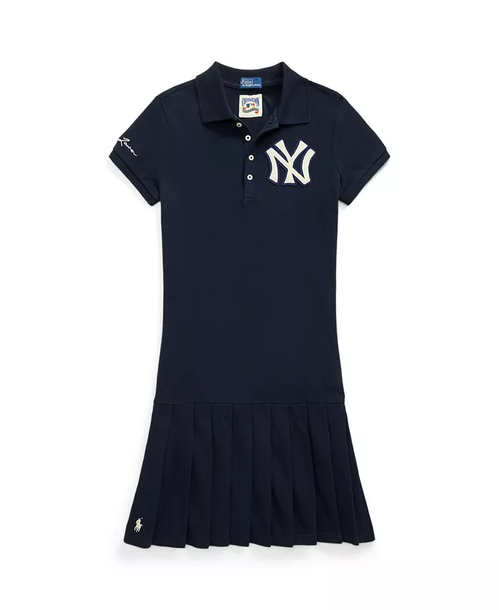 

Платье-поло Yankees для девочек постарше Polo Ralph Lauren, синий