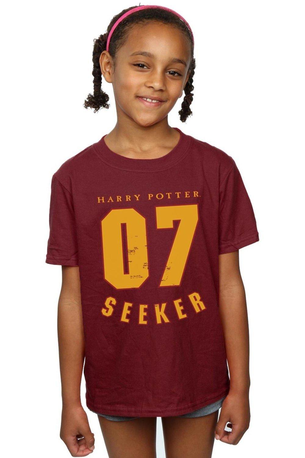 

Хлопковая футболка Seeker 07 Harry Potter, красный, Коричневый, Хлопковая футболка Seeker 07 Harry Potter, красный