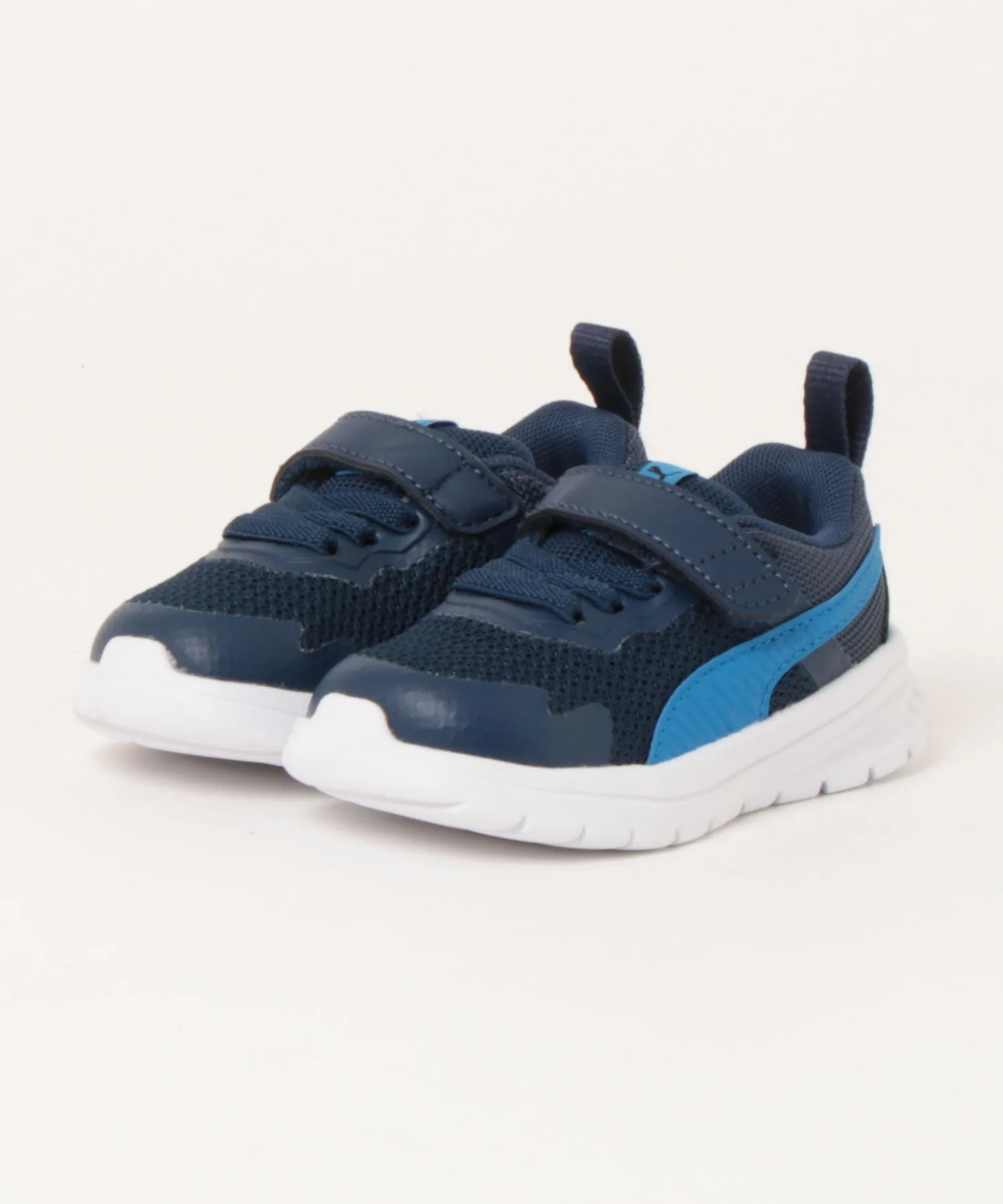 Детские кроссовки с сеткой и липучкой PUMA EVOLBRAN MESH AC+INF синие