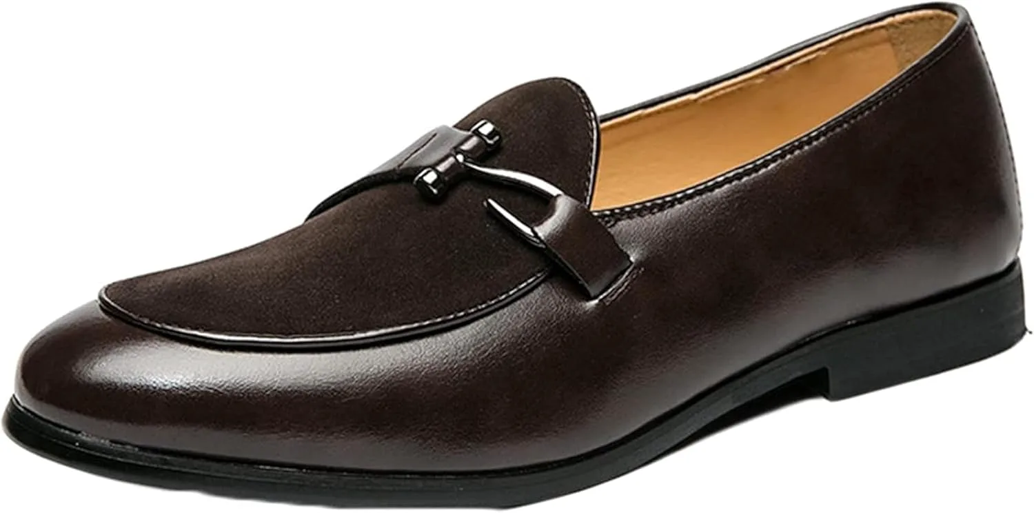 

Весенне-осенний повседневный кожаный комплект, формальные мужские вечерние туфли для вождения Generic, коричневый