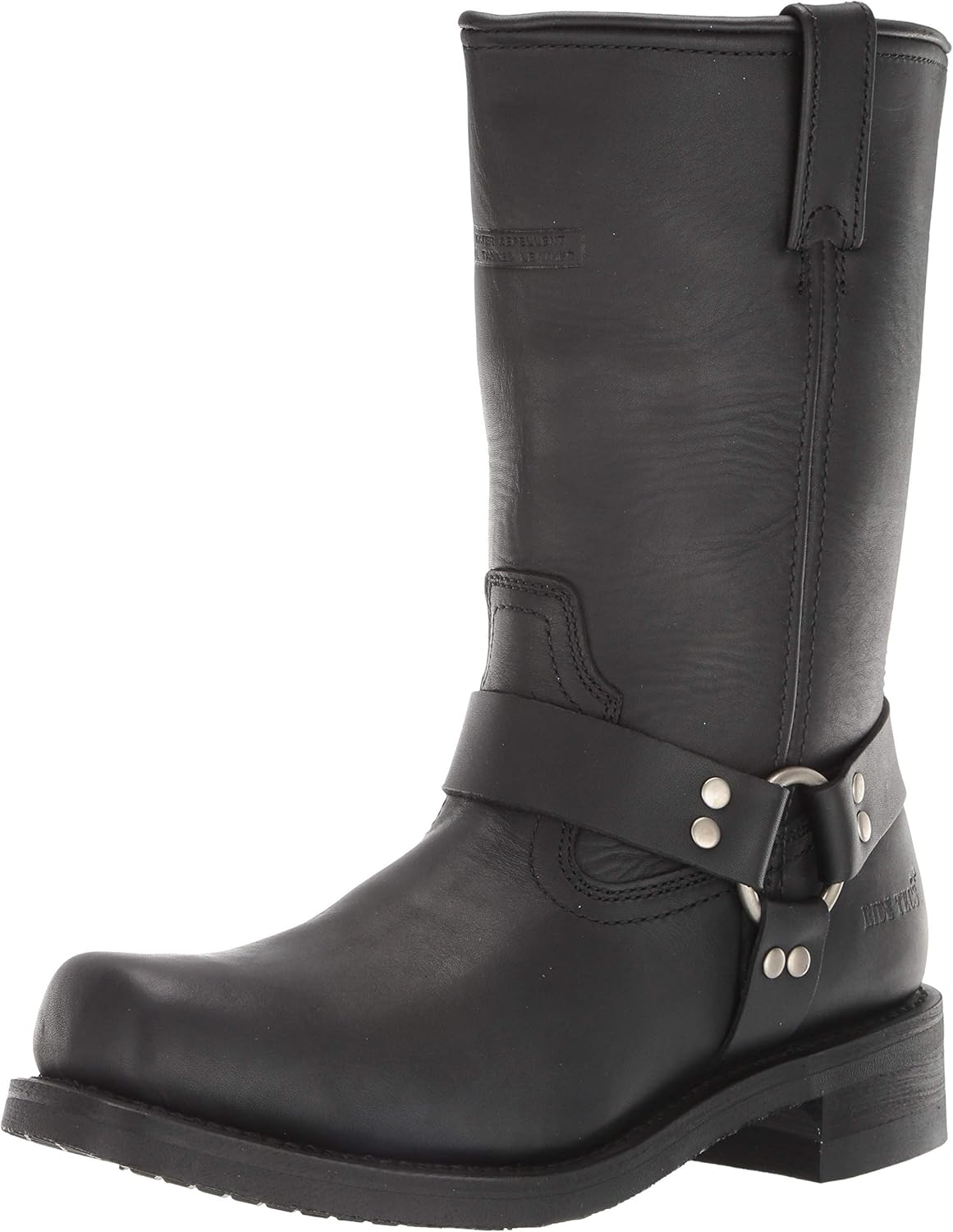 

Водонепроницаемые байкерские ботинки RIDETECS 13 для мужчин, черные - из полнотелой масляной кожи с ремнем-фиксатором