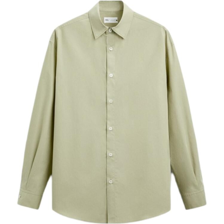 

Рубашка мужская оливково-зеленая Zara, оливково-зеленый