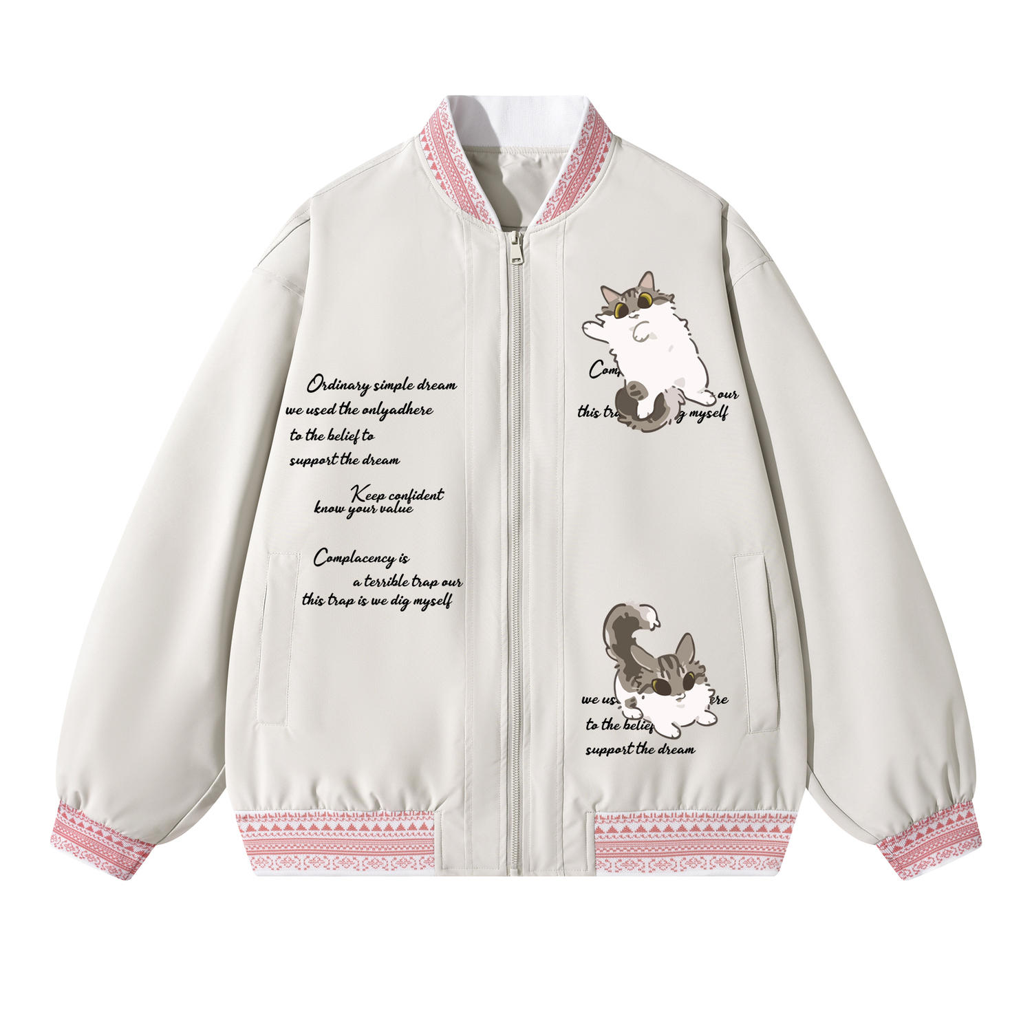 

Куртка Unisex Baseball Collar Moderate Pilot HUANQIU, бежевый