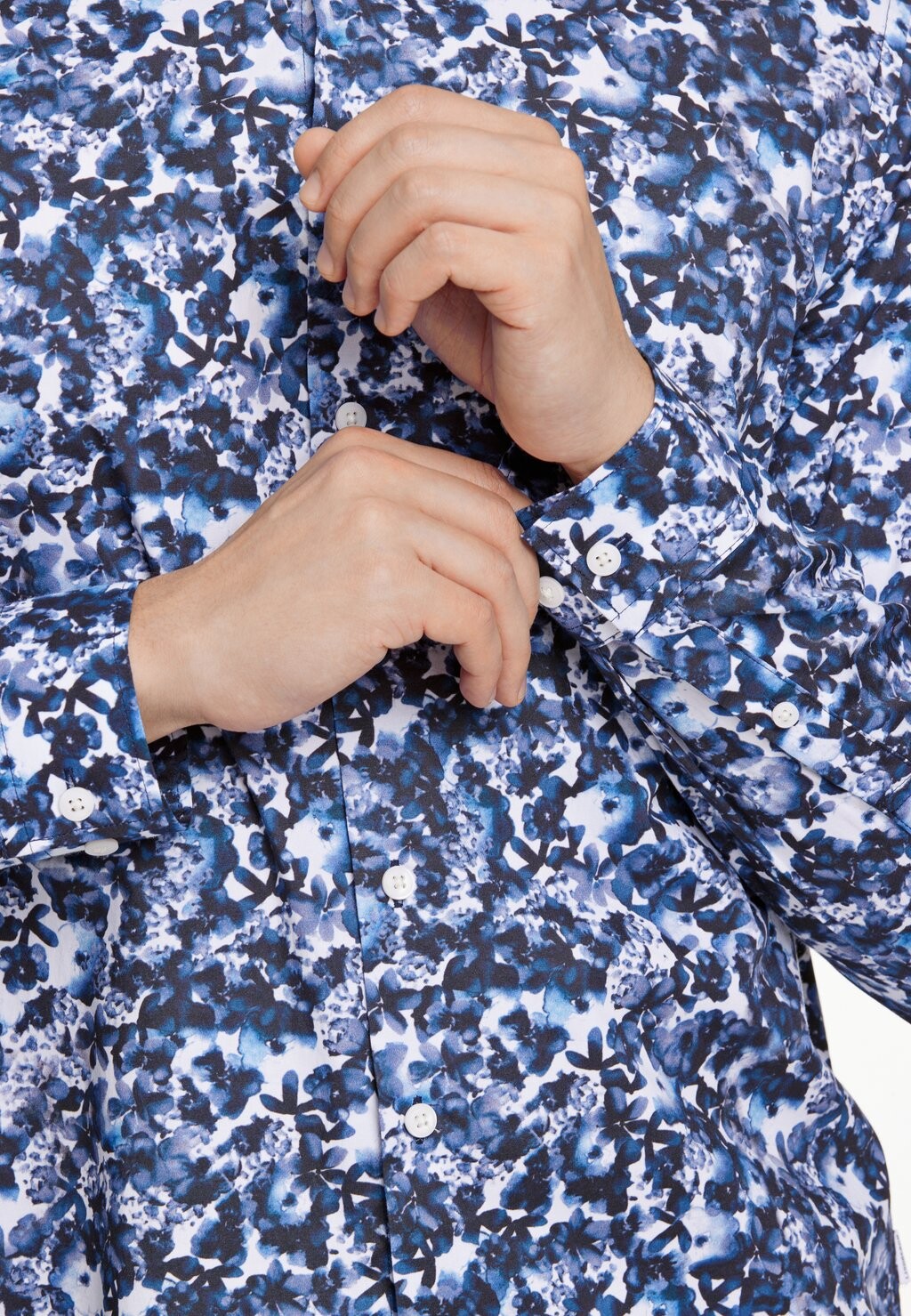 

Рубашка AOP FLORAL L/S Lindbergh, темно-синий