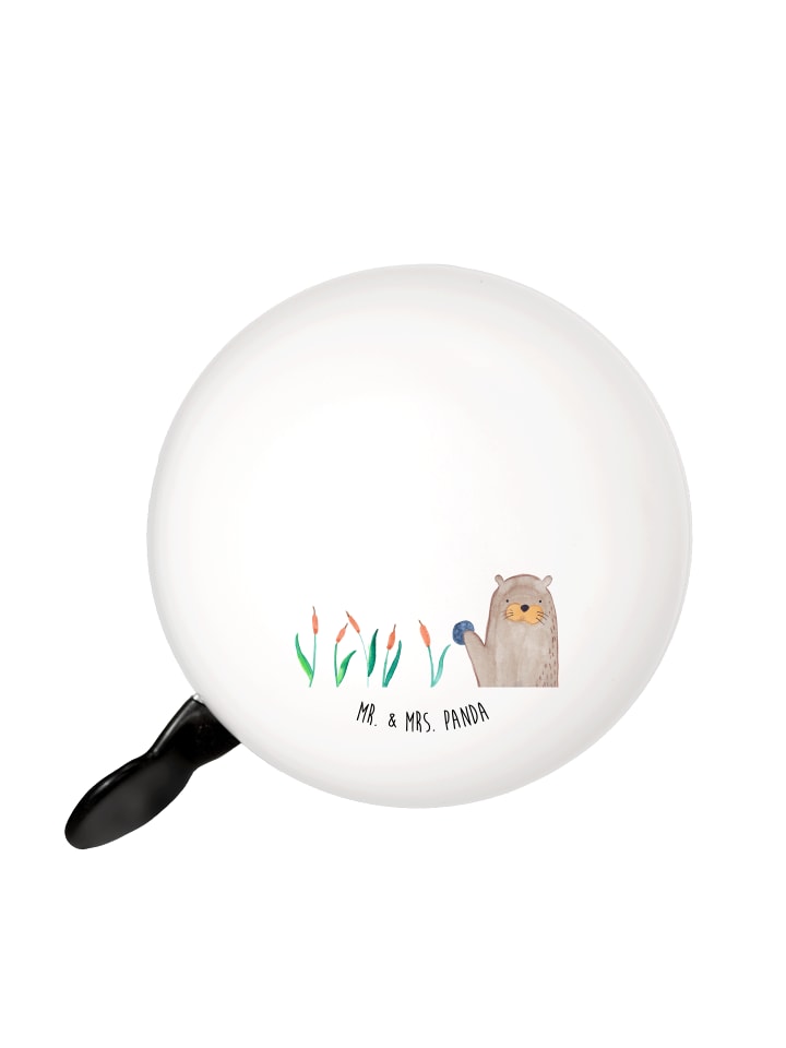 

Mr. & Mrs. Panda Велосипедный звонок, камень «Выдра», без надписи, белый