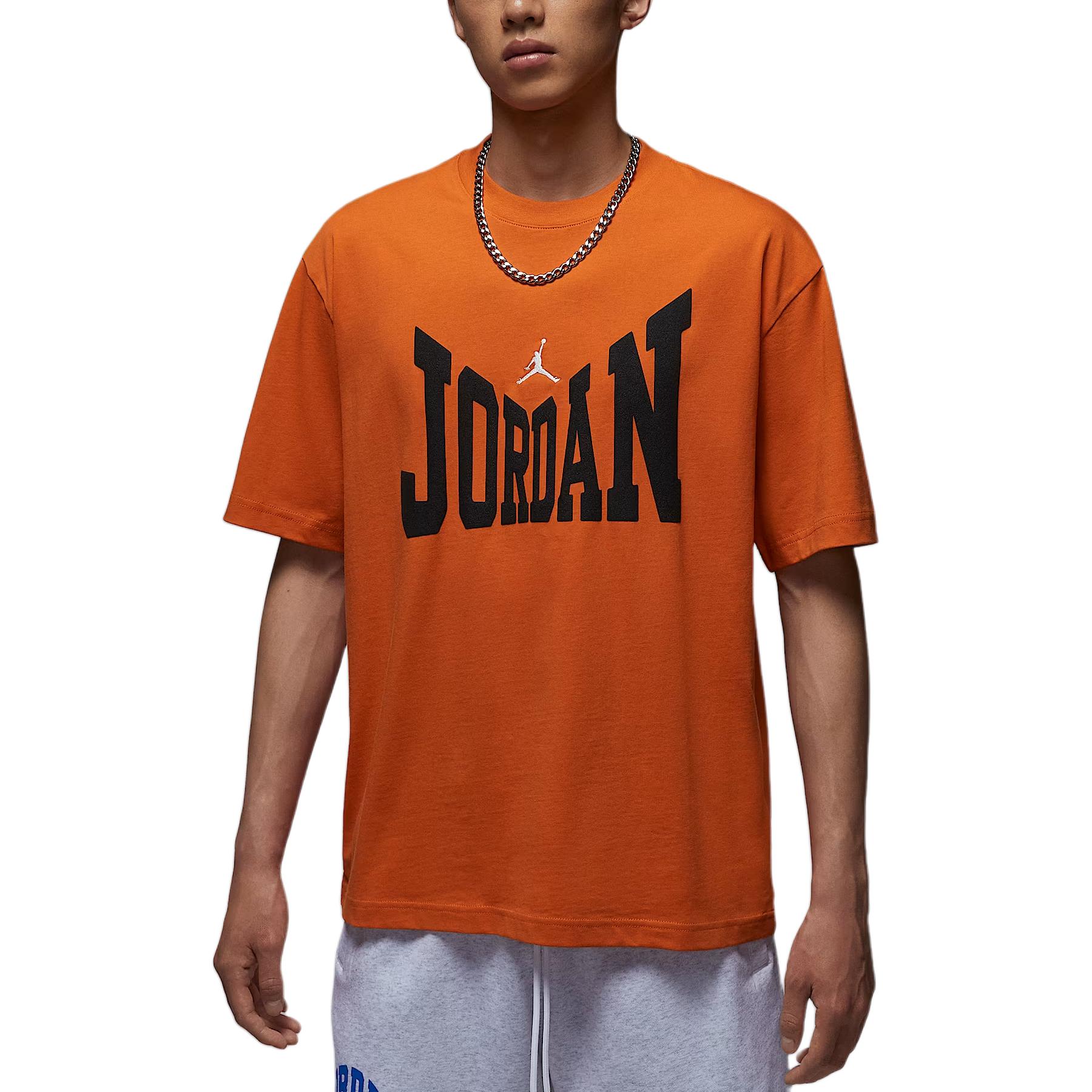 Jordan Футболка Brooklyn мужская Seastar Orange/Sail White — фото 3