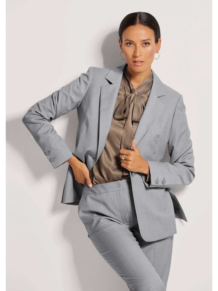 

MADELEINE Однобортный блейзер серо-бежевого цвета