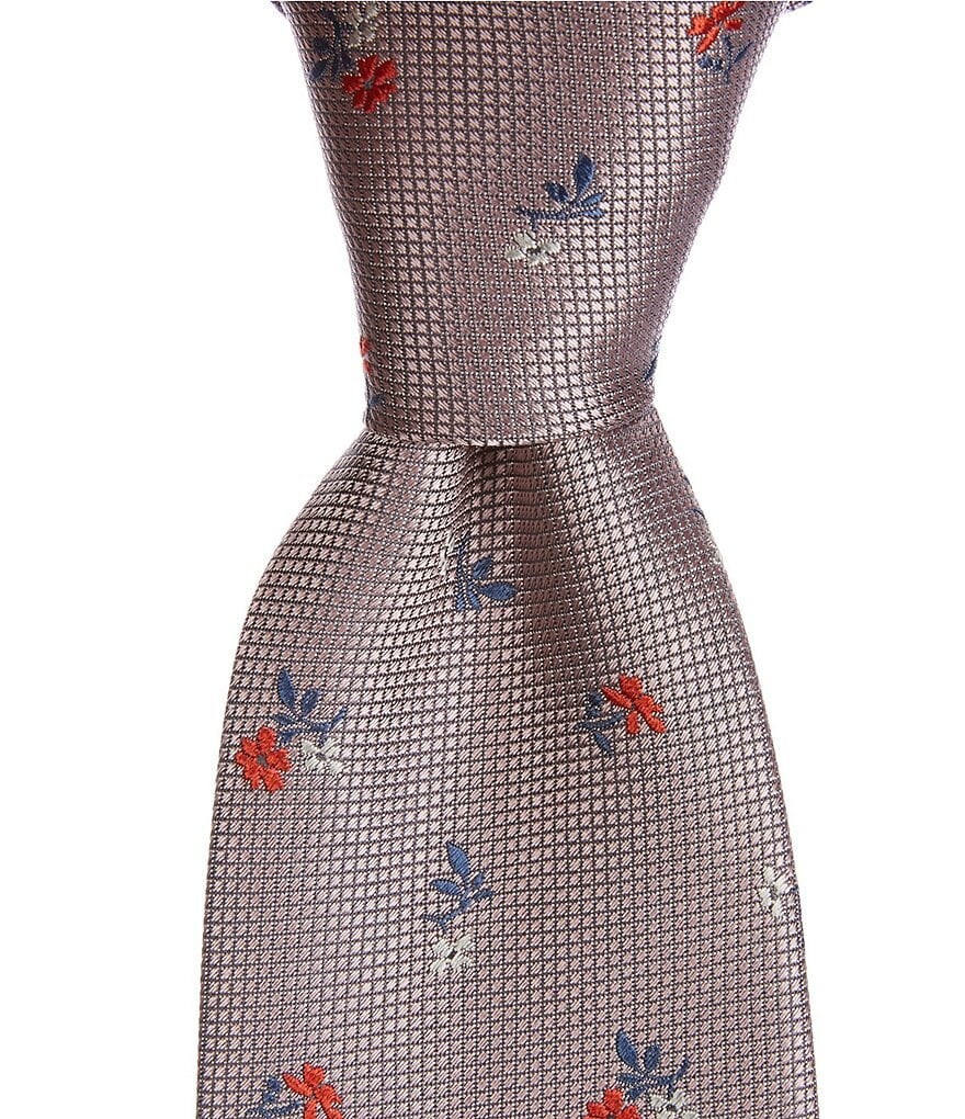 

Пол Смит Мини Цветы 3.14Тканый шелковый галстук Paul Smith, розовый