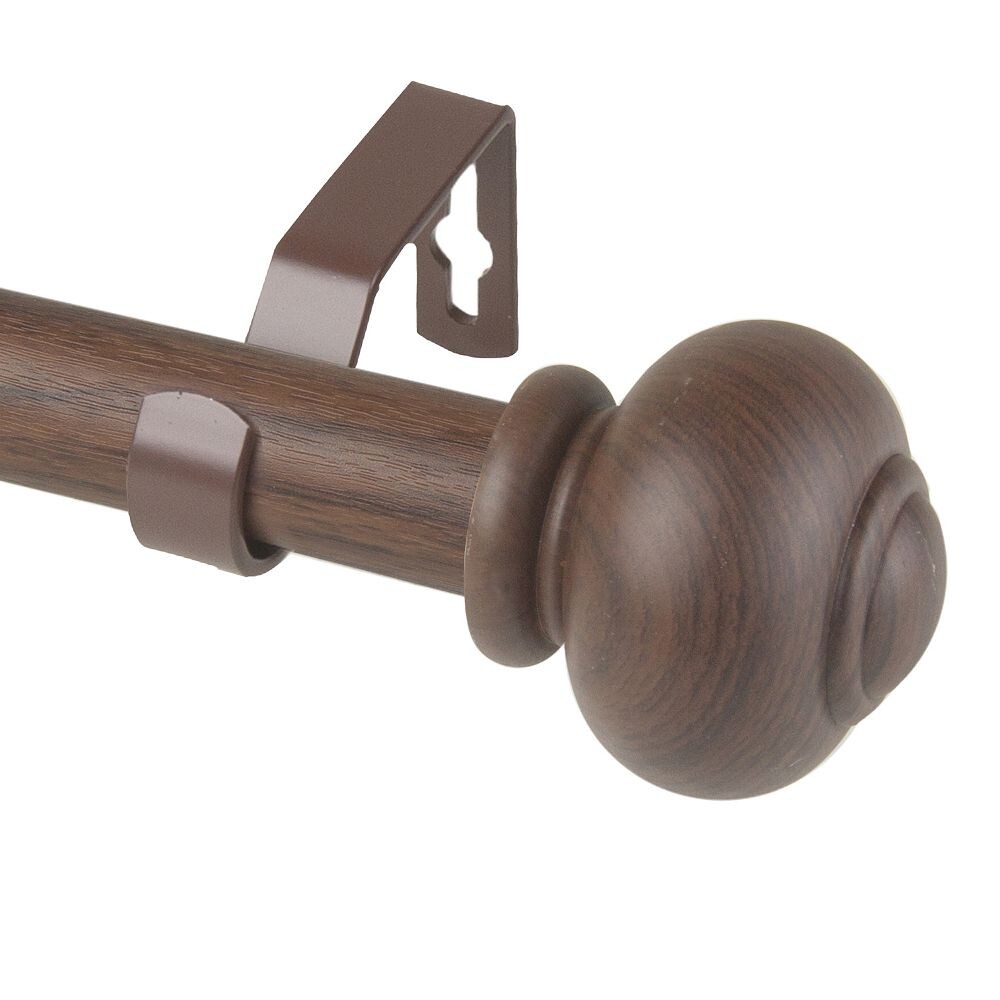 

Карниз для штор из искусственного дерева Rod Desyne 1 дюйм, цвет Dark Walnut