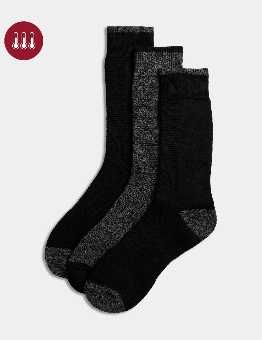 

3 пары термоносков Heatgen Maximum Warmth Marks & Spencer, черный