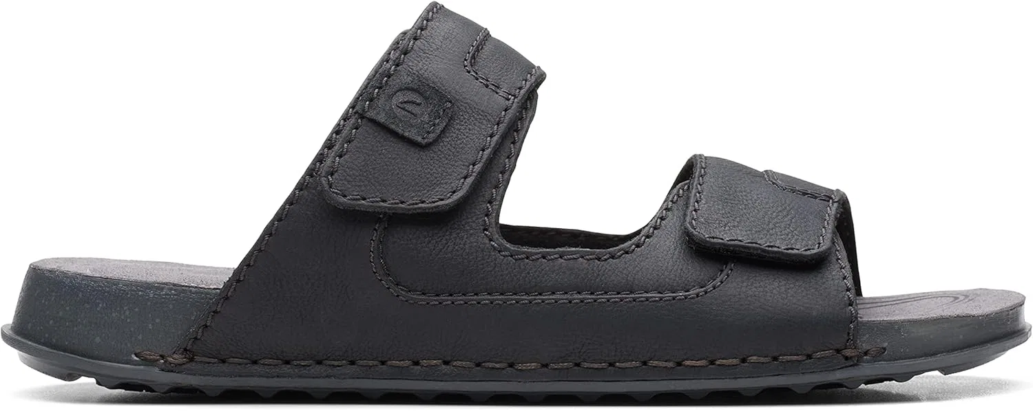 Мужские сандалии Clarks Crestview Easy Flat, Black (Black Leather)