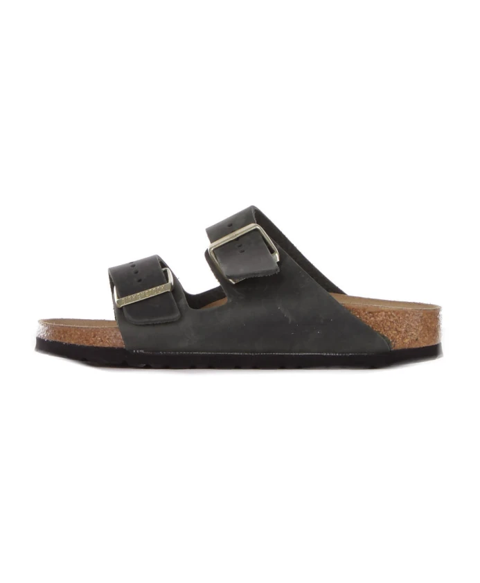 

Босоножки на резиновой подошве с пряжкой по бокам и логотипом Birkenstock, зеленый