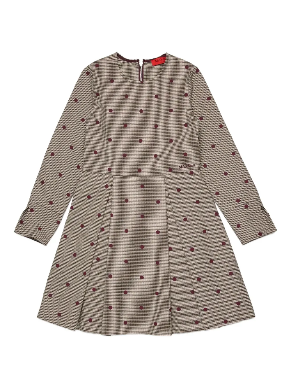 

Платье с узором в горох MAX&Co. Kids, коричневый