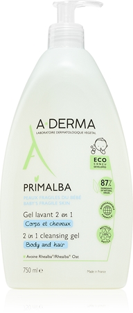 

Гель для мытья тела и волос для детей A-Derma Primalba Baby, 750 ml