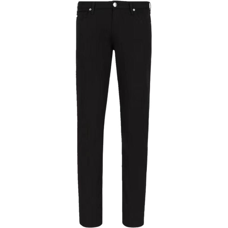 

Брюки облегающие Comfort Stretch из габардина EMPORIO ARMANI, черные