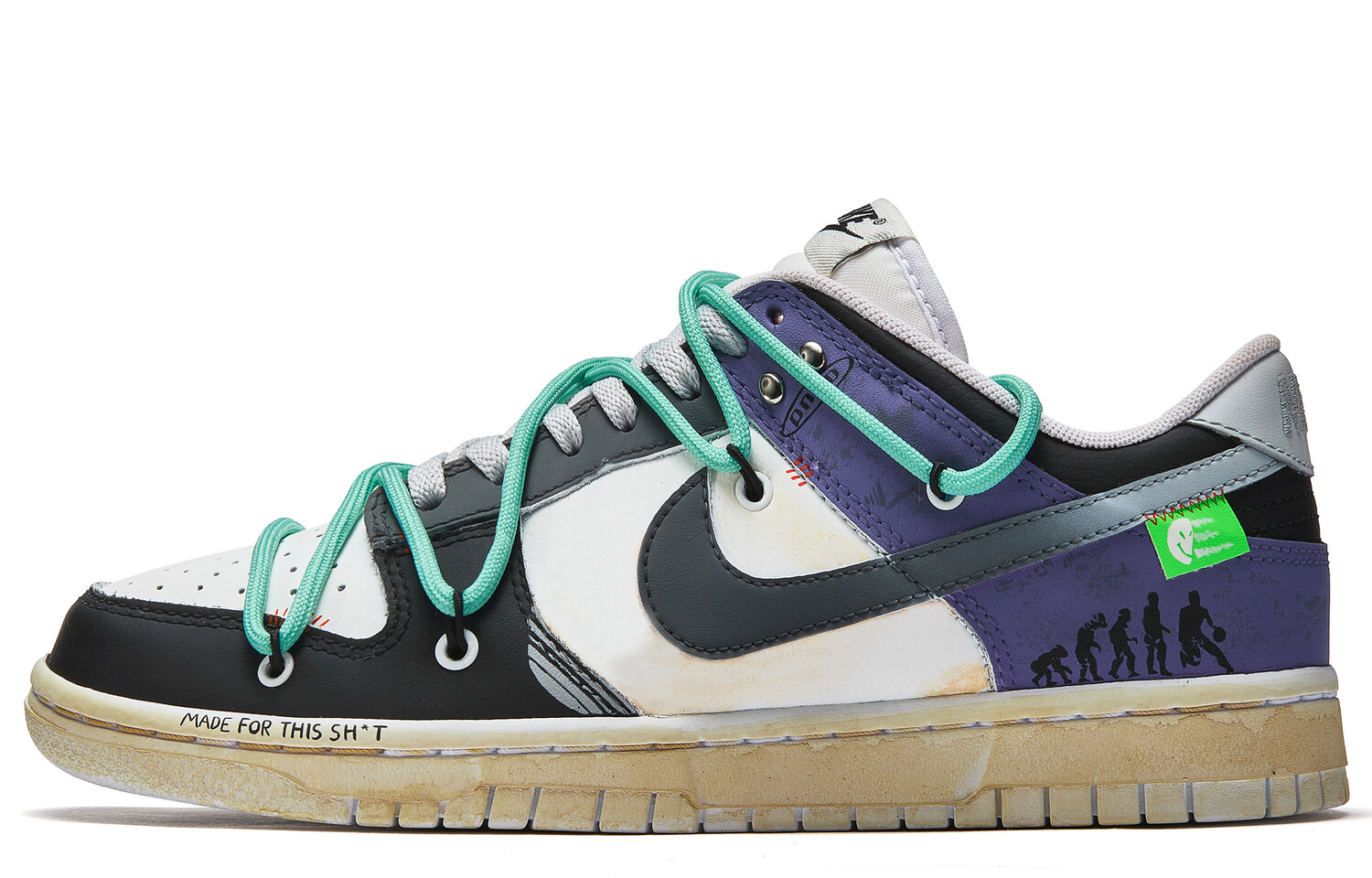 

Кроссовки Nike Dunk Skateboarding Shoes Men Low-top Black/purple, фиолетовый