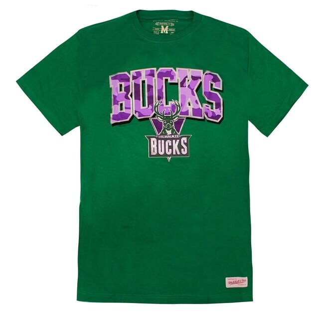 

Мужская футболка Mitchell & nes nba Milwaukee Bucks Mitchell And Ness, зеленый