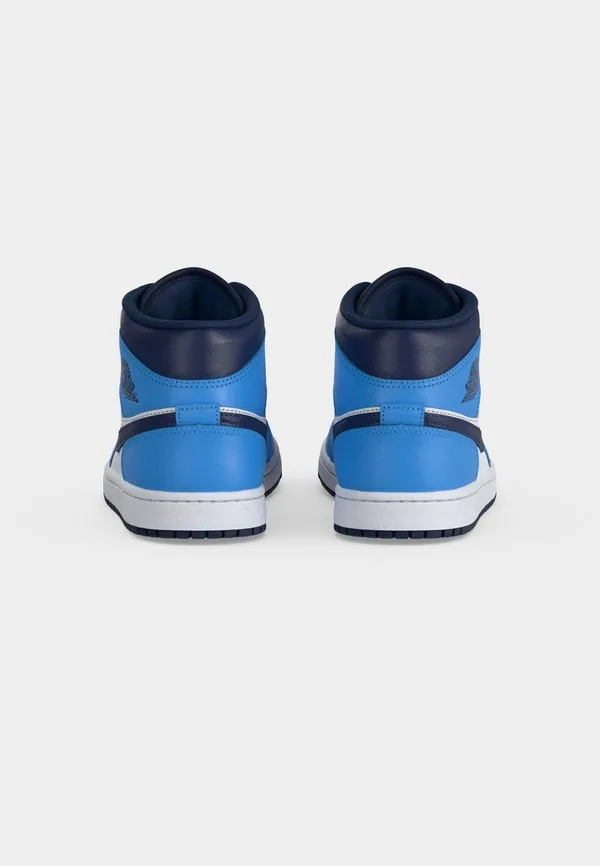 Кроссовки air jordan 1 mid hightop Jordan, Midnight Navy/University Blue/White/Sail/Summit White — фото 4