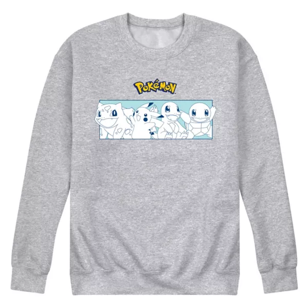 

Мужская флисовая кофта Pokemon Starters Line Licensed Character, серый