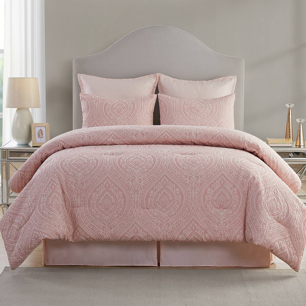 

VCNY Home Cougar Набор одеял Ogee Damask из 6 предметов с накидками, розовый