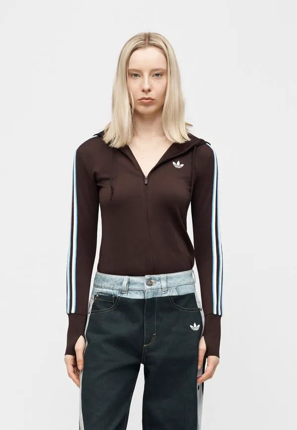 Толстовка с капюшоном и застежкой-молнией Adidas Originals, Aurora Coffee — фото 4