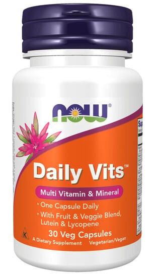 

Now Foods, Daily Vits — витамины и минералы, 30 капсул.