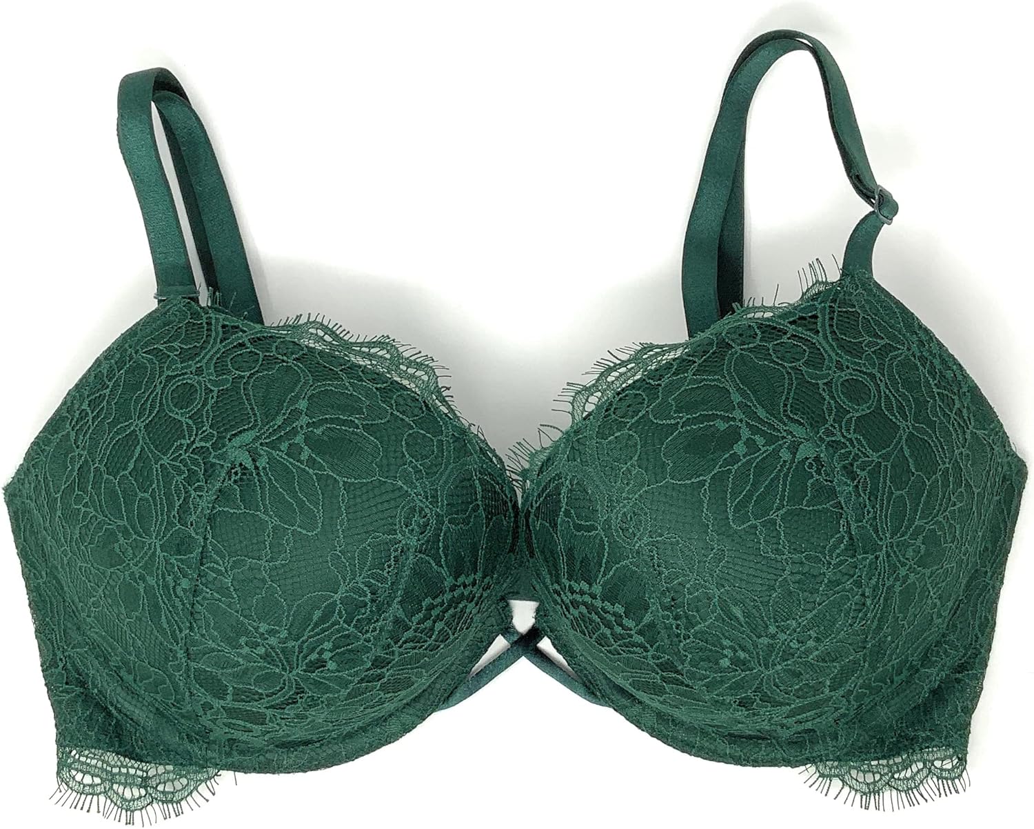 

Бюстгальтер-бюстгальтер «Bombshell» с двумя чашками и эффектом пуш-ап от Victoria's Secret, Forest Green Lace