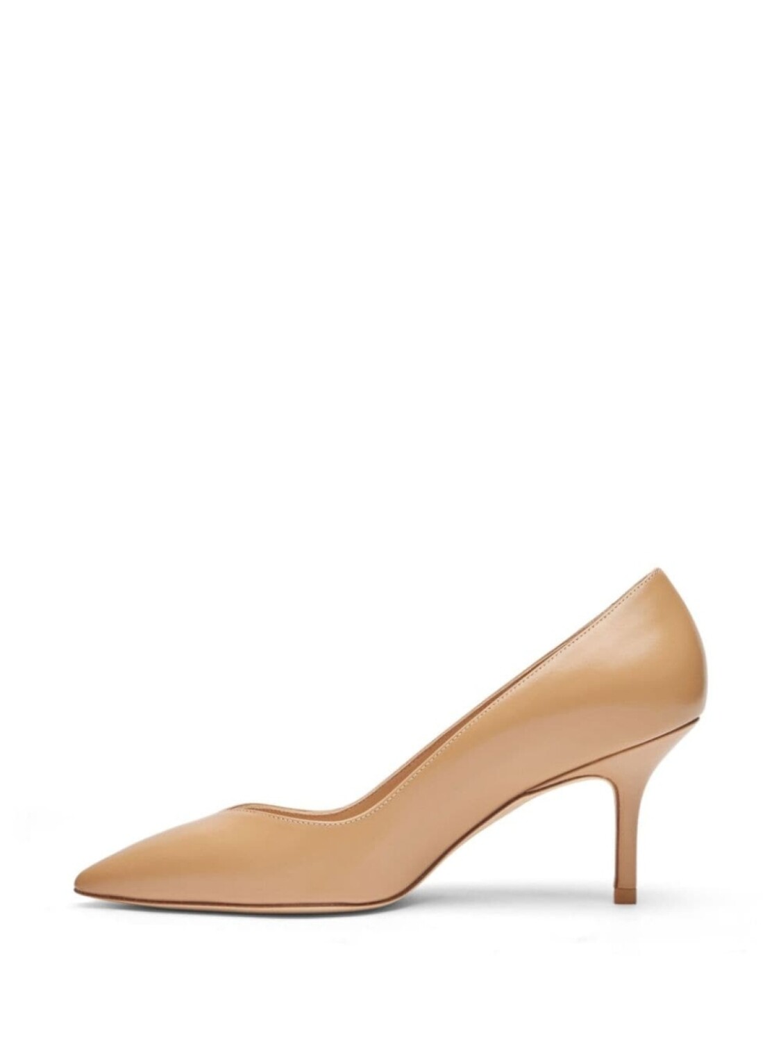 Stuart Weitzman туфли из кожи Eva 50 мм, нейтральный цвет — фото 3