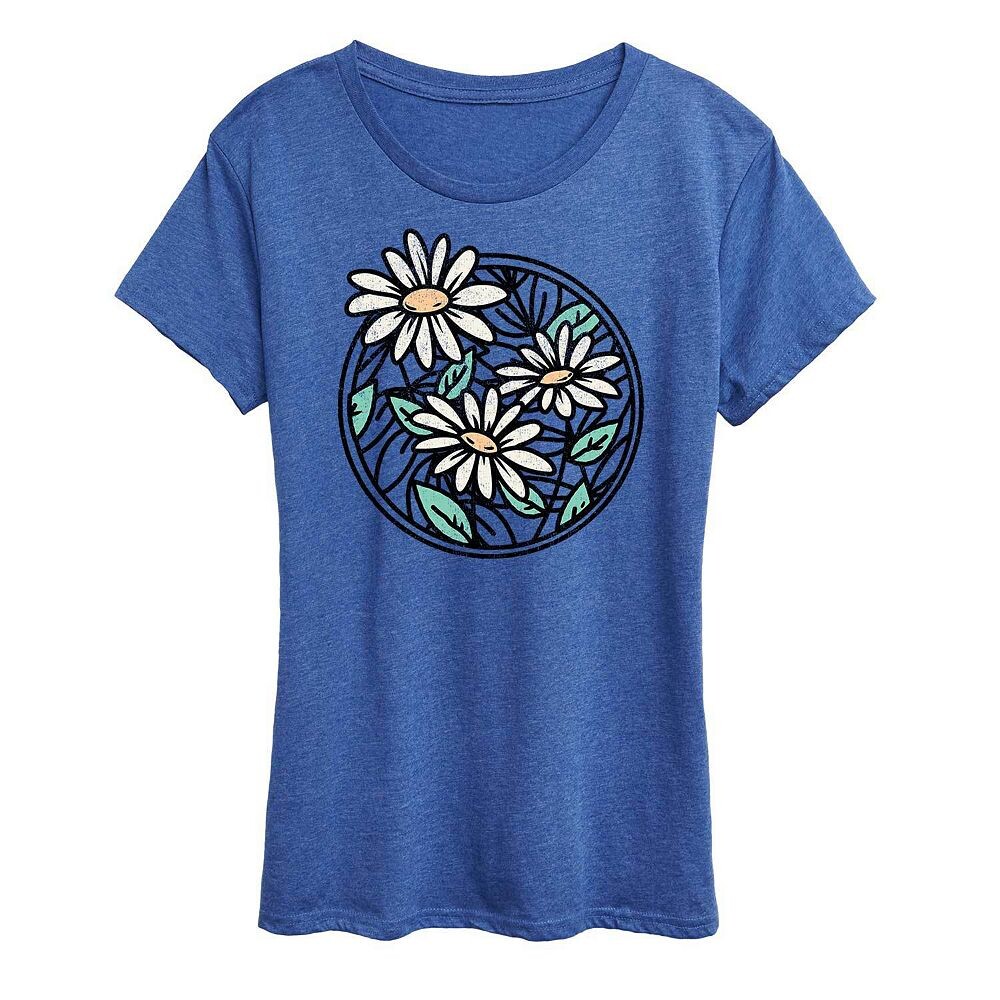 

Женская футболка с круглым рисунком Wildflower Licensed Character, цвет Heather Royal Blue