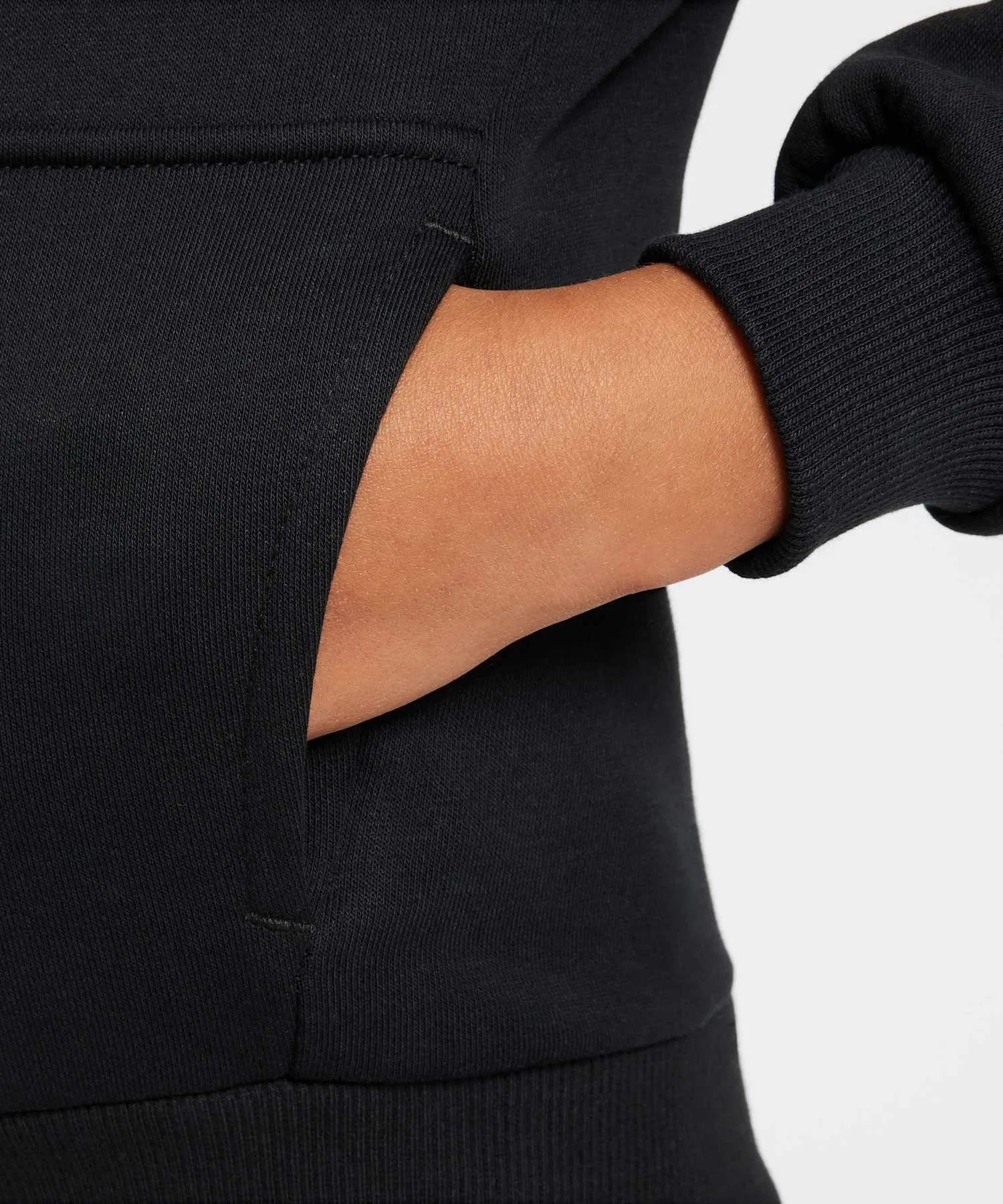 Детская толстовка Nike Club Fleece из французского махрового трикотажа на молнии / Детская толстовка Nike Club Fleece из французского махрового трикотажа на молнии FD3017-010, черная — фото 4