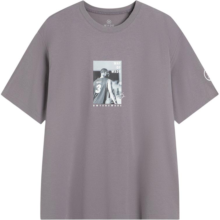 

LINING Футболка мужская светло-фиолетовая, Фиолетовый, LINING Футболка мужская светло-фиолетовая