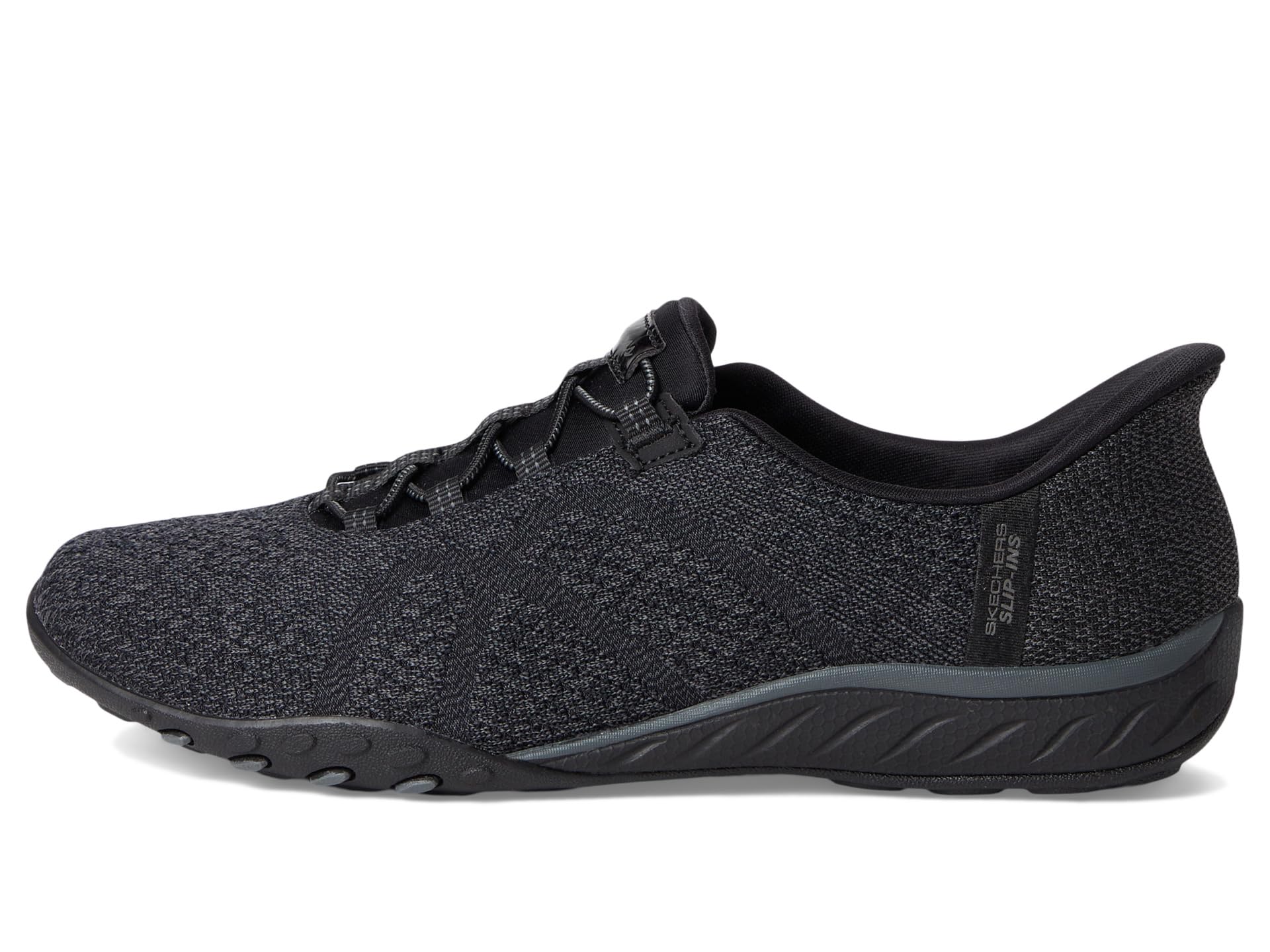 Кроссовки SKECHERS Breathe Easy - Knitty Waves Hands Free Slip-Ins, черный — фото 4