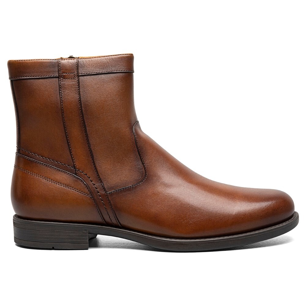 Мужские ботинки Midtown среднего размера/ширины с простым носком и молнией Florsheim, цвет cognac leather — фото 2