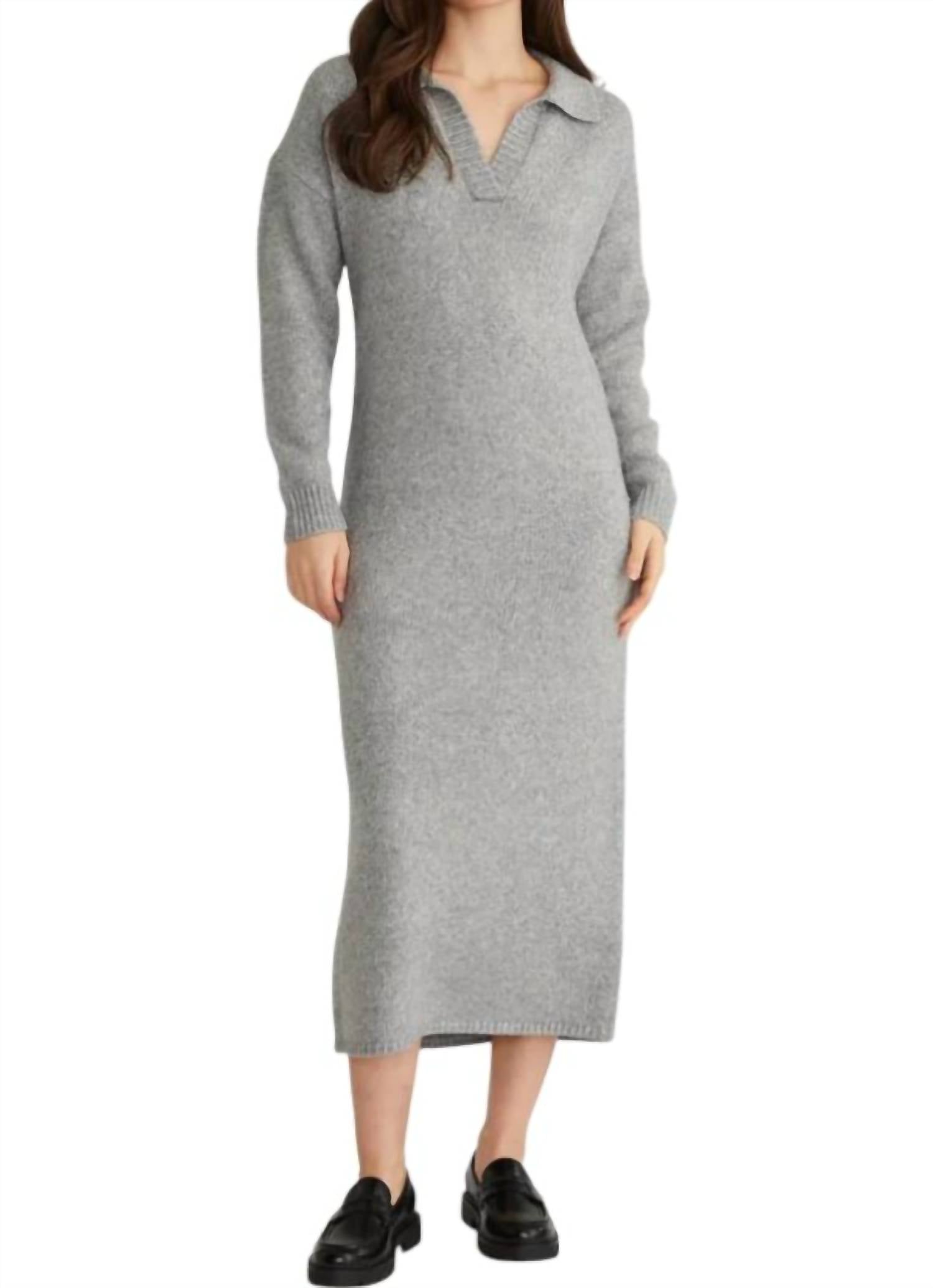 

Платье-поло Raya Solid Maxi в дымчато-сером цвете 525 America, серый