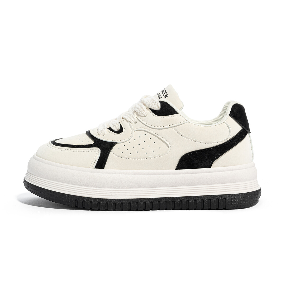 

Кеды, скейтборд обувь женская низкая Humanism 1986, бежевый/черный