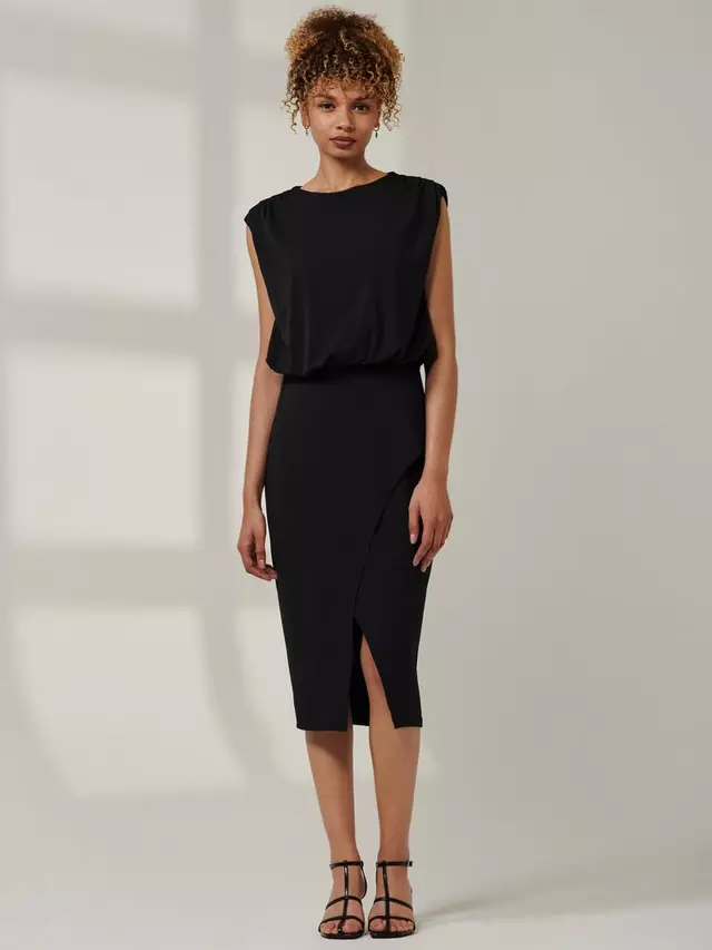 

Платье Jolie Moi Kira Tiered Draped Bodycon, черный