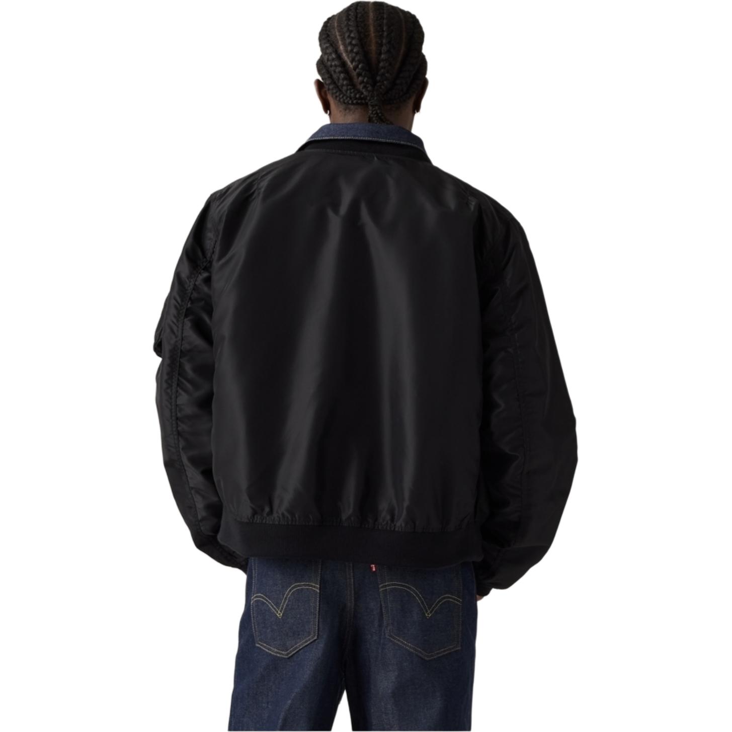 Levis Левис Икс Сакай джинсовая нейлоновая реверсивная куртка, Dark Blue — фото 4